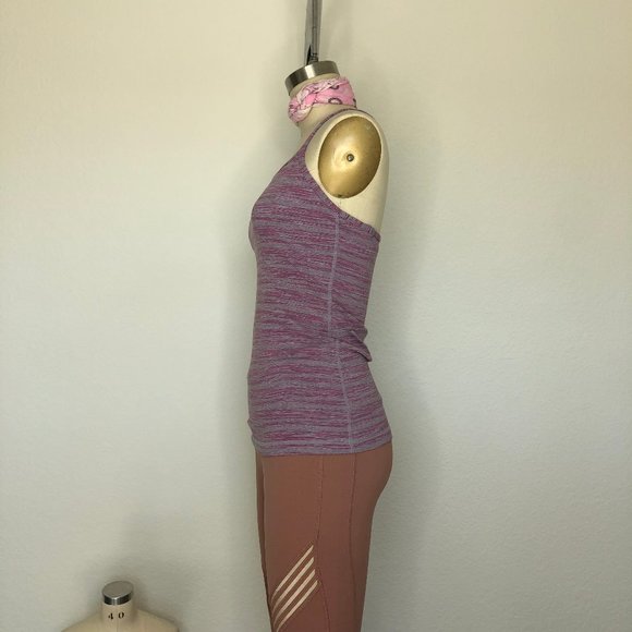 Lululemon Power Y Tank Space Dyed Purple Gray Stri - Picture 6 of 9